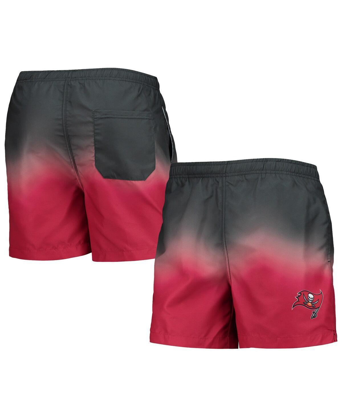 Mens FOCO Red Tampa Bay Buccaneers Dip-Dye Swim Shorts Product Image