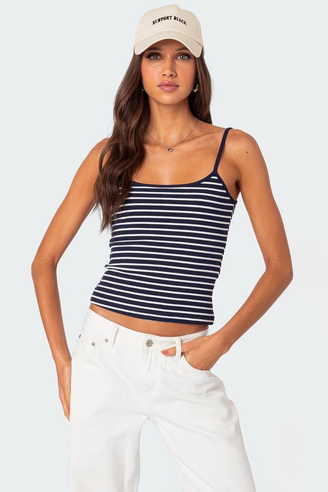 Gretta Striped Ribbed Tank Top Product Image