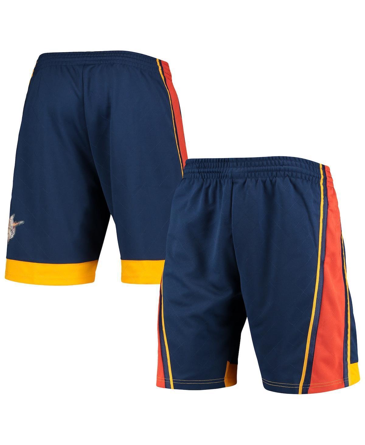 Mens Mitchell & Ness Navy Golden State Warriors 2009 Hardwood Classics 75th Anniversary Swingman Shorts Product Image