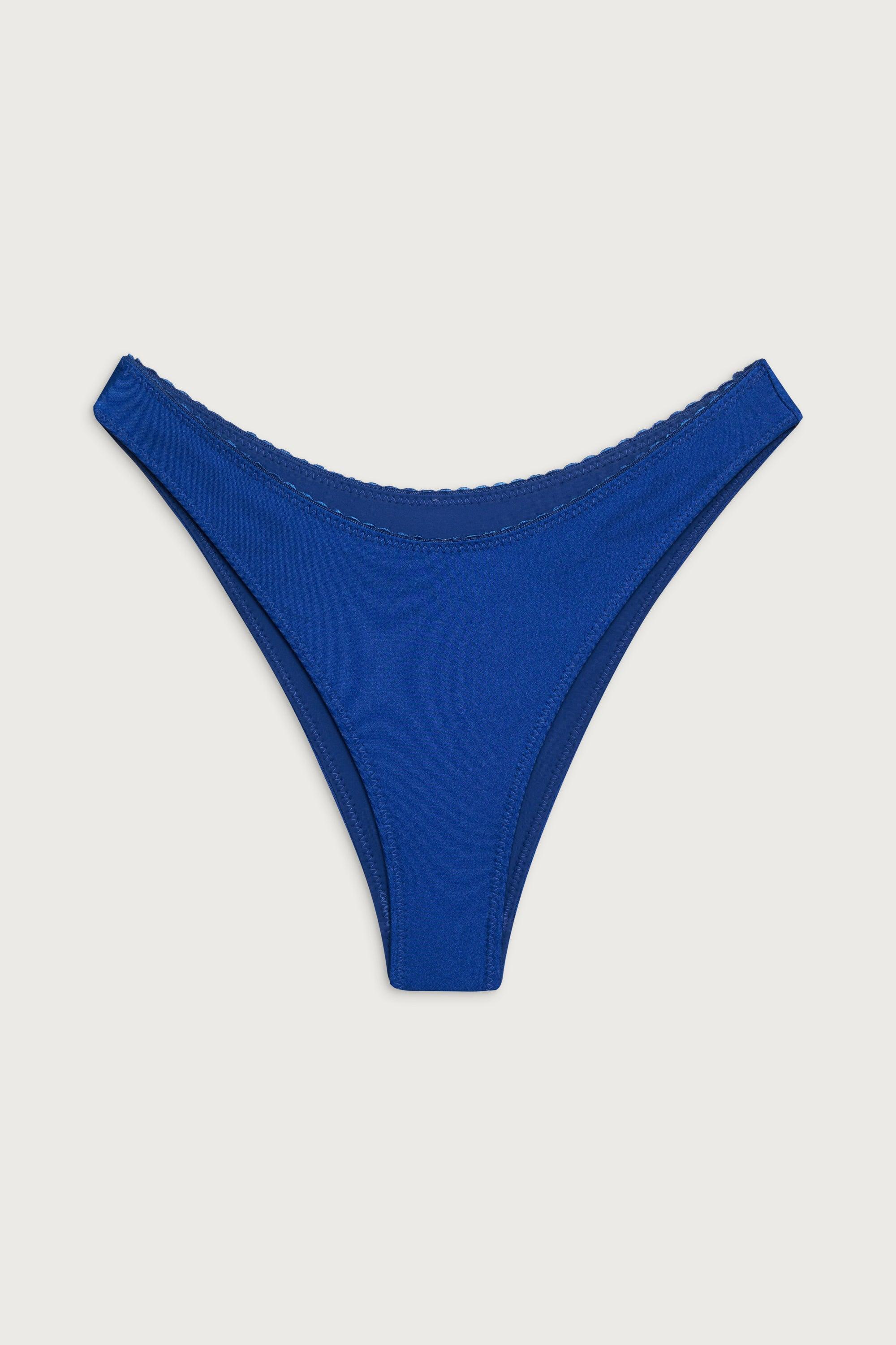 x DJERF AVENUE Dove Classic Bikini Bottom - Deep Blue Product Image