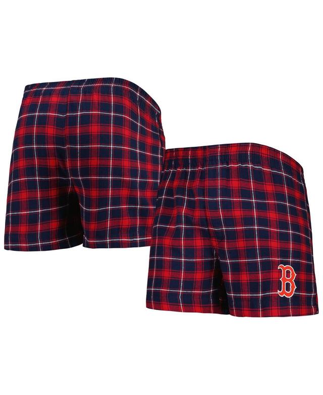 Mens Concepts Sport Navy Boston Red Sox Ledger Flannel Boxers - Navy Product Image