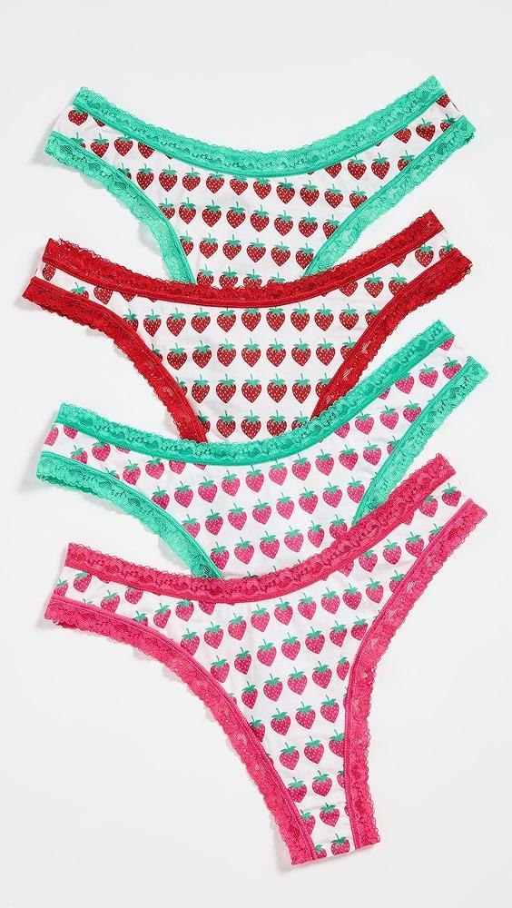 Stripe & Stare Thong 4 Pack | Shopbop Product Image