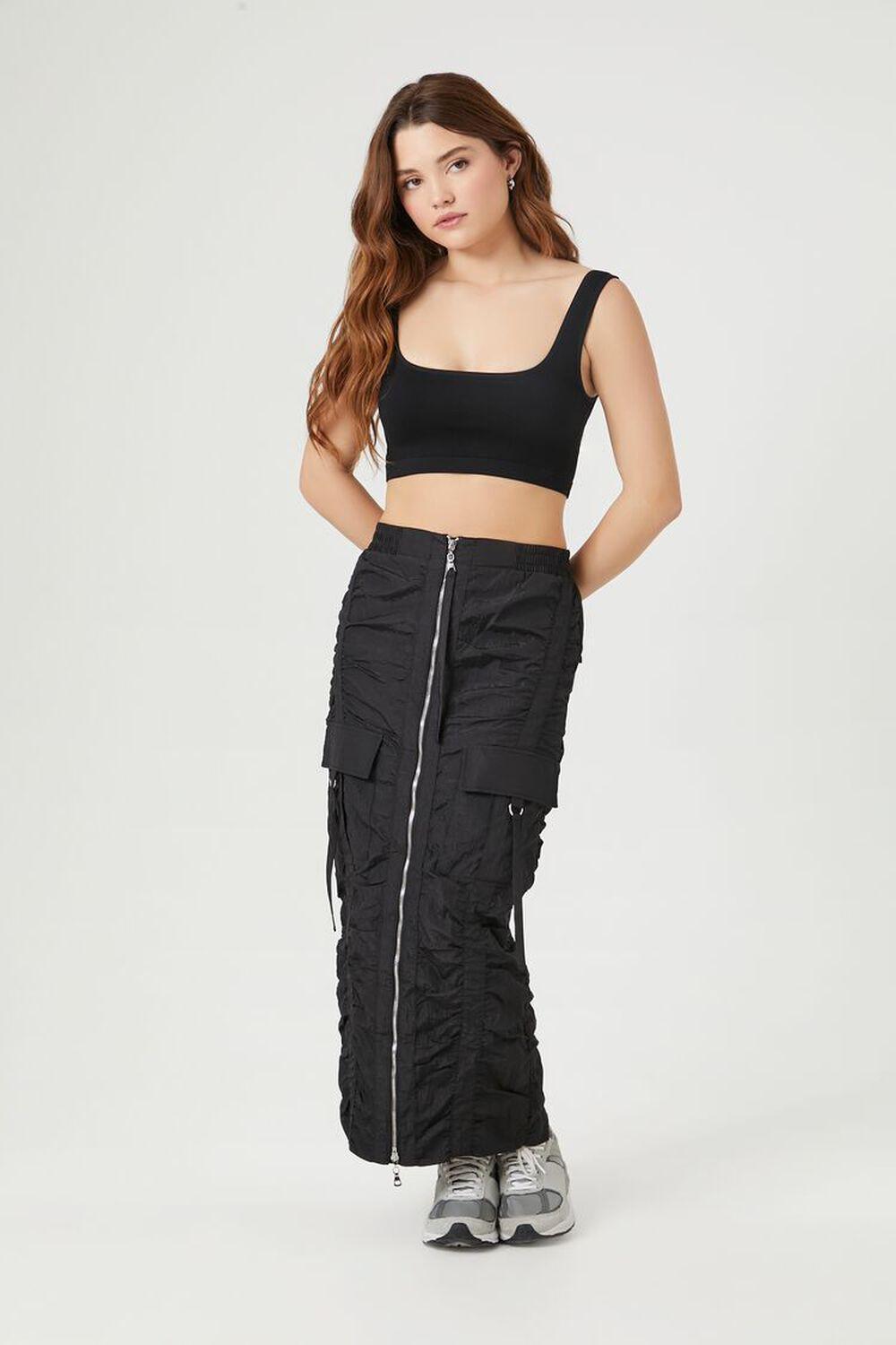 Ruched Cargo Maxi Skirt | Forever 21 product image