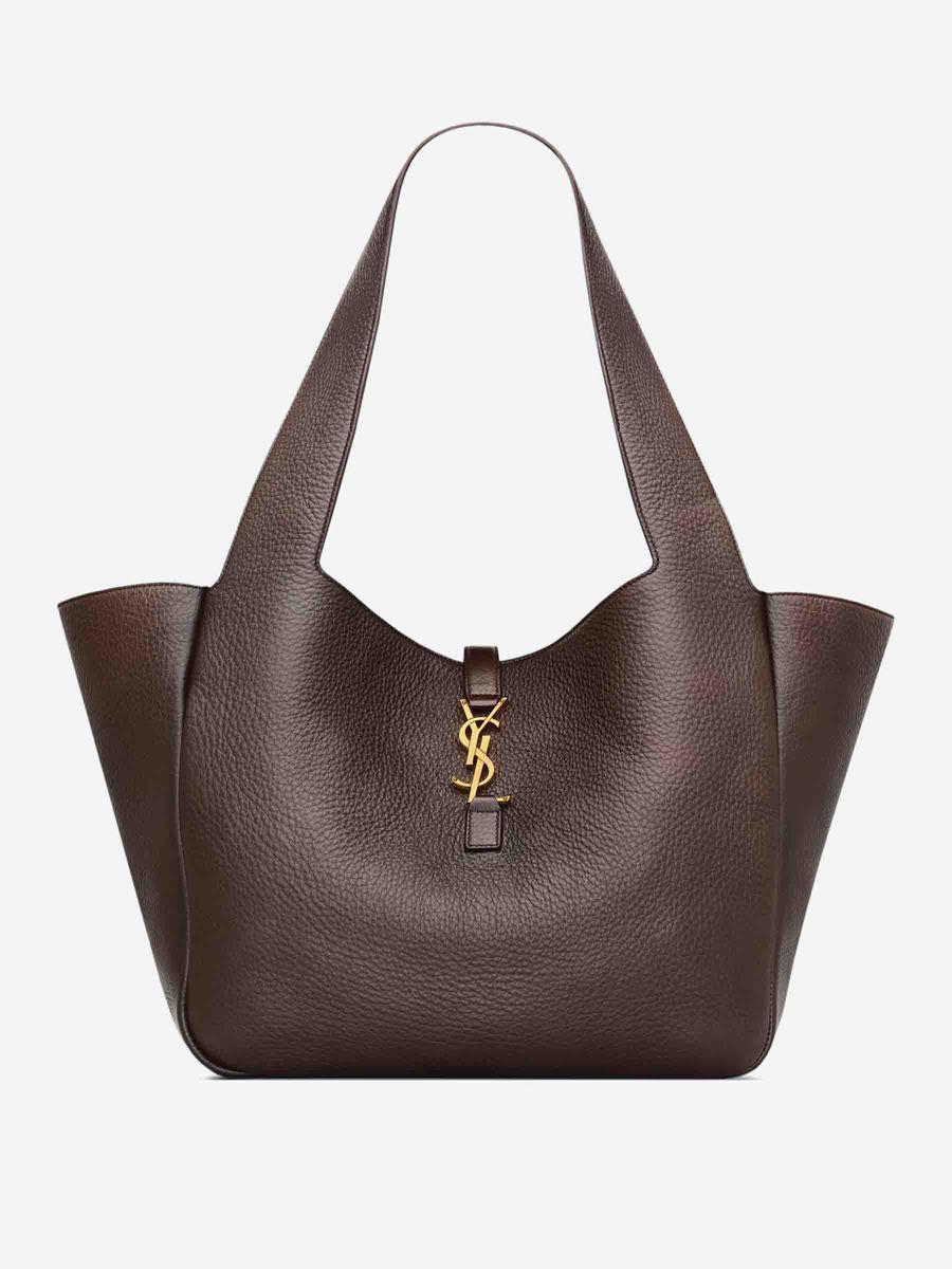 SAINT LAURENT Le 5 À 7 Bea Large Leather Shopper In Brown Product Image