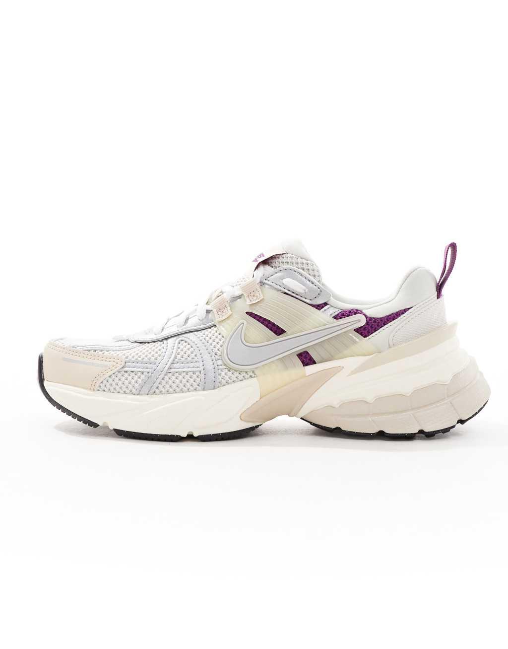 Nike V2K Run sneakers in beige and silver  Product Image