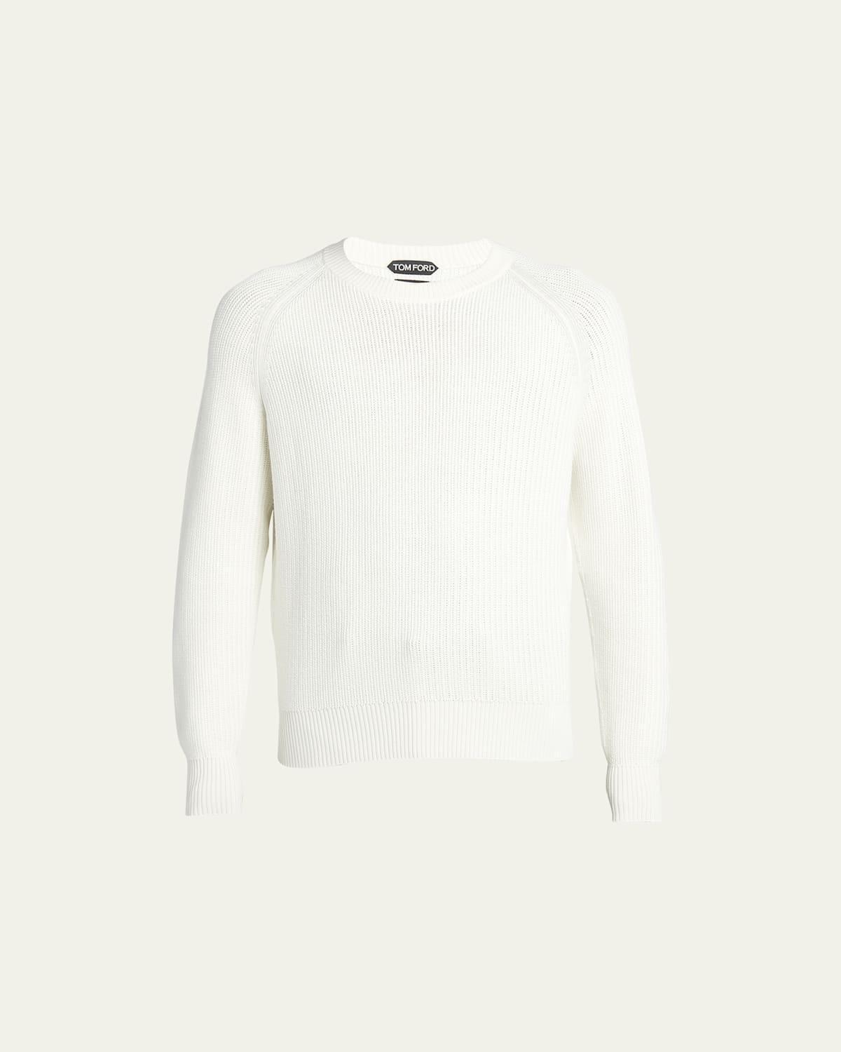 Mens Wool-Silk Crewneck Sweater Product Image