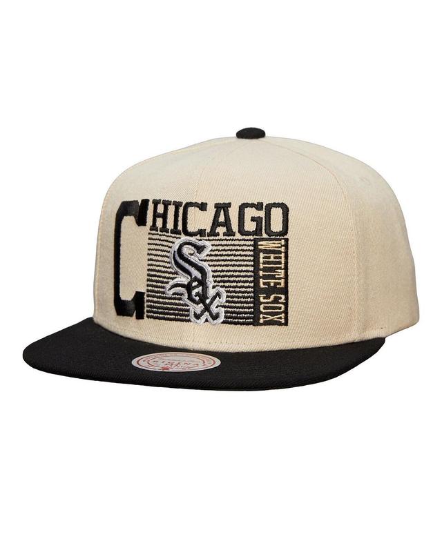 Mitchell & Ness Mens Cream Chicago White Sox Cooperstown Collection Speed Zone Snapback Hat Product Image