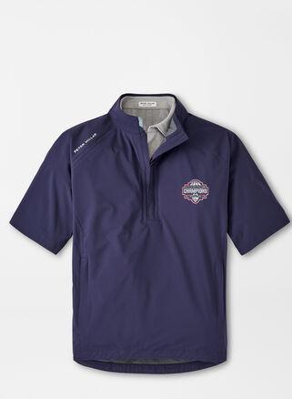 Peter Millar Mens UConn National Champion Shield Short-Sleeve Rain Shell | Color: Navy | Size: L Product Image