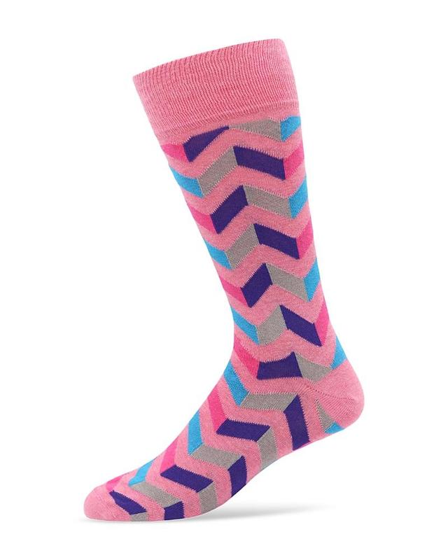 The Mens Store at Bloomingdales Zig Zag Crew Socks - 100% Exclusive Product Image