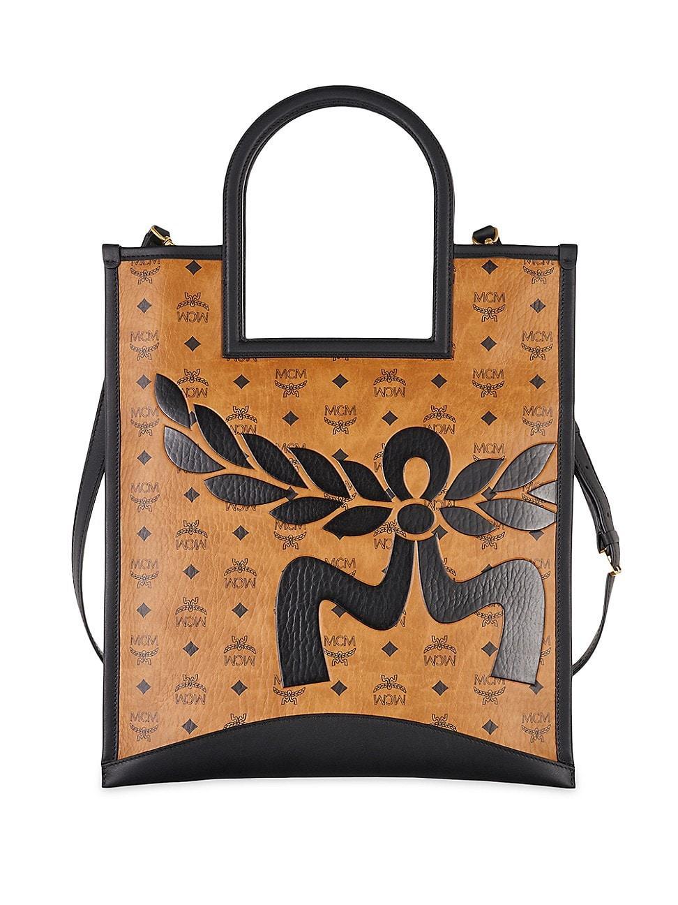 Womens Mega Laurel Embossed Visetos Tote Bag Product Image