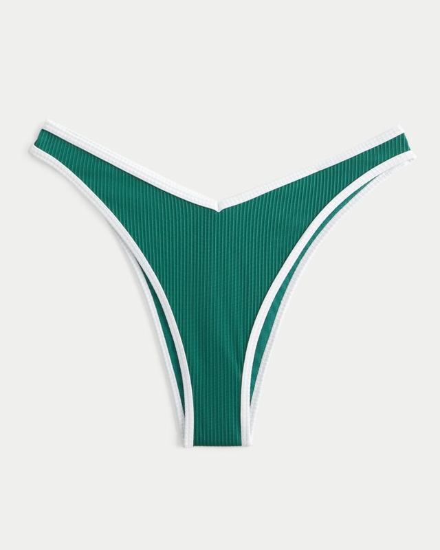 Ribbed High-Leg V-Waist Cheekiest Bikini Bottom Product Image