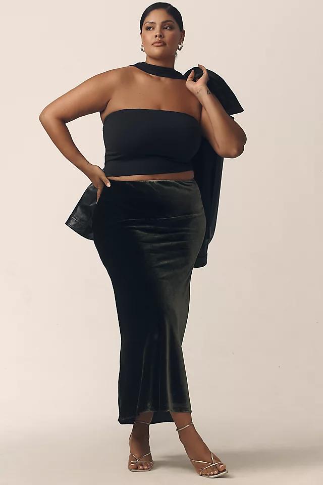 The Tilda Maxi Slip Skirt: Velvet Edition Product Image