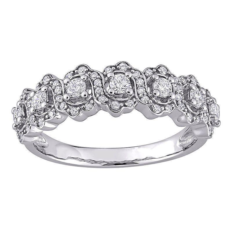 Stella Grace 10k White Gold 1/2 Carat T.W. Diamond Ring, Womens 10k Gold Product Image