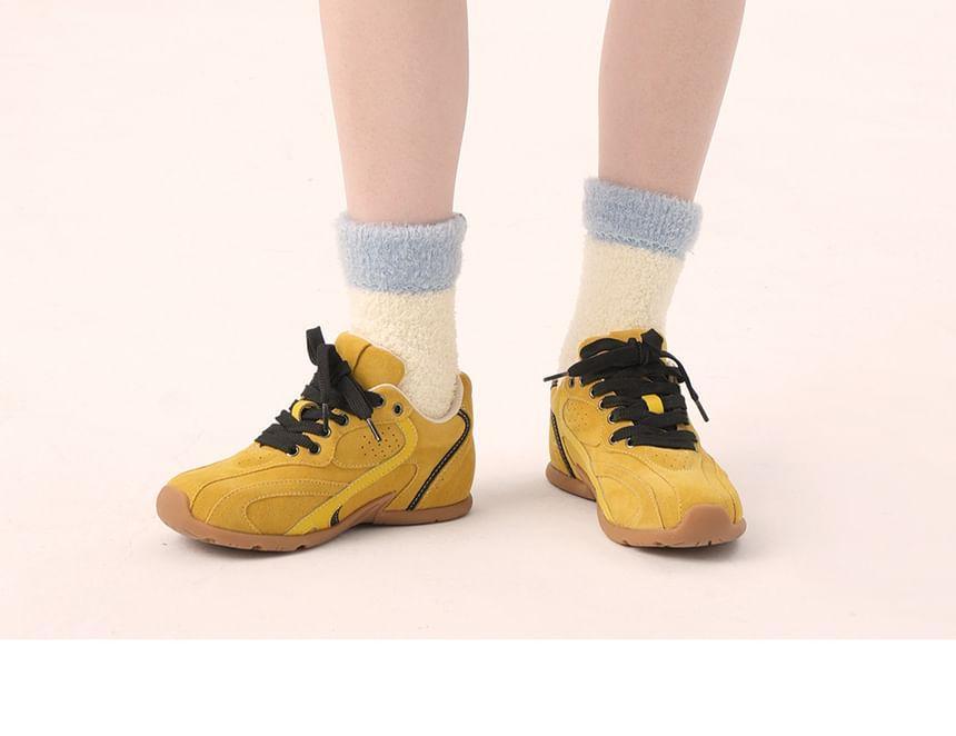 Two-Tone Fluffy Socks Product Image