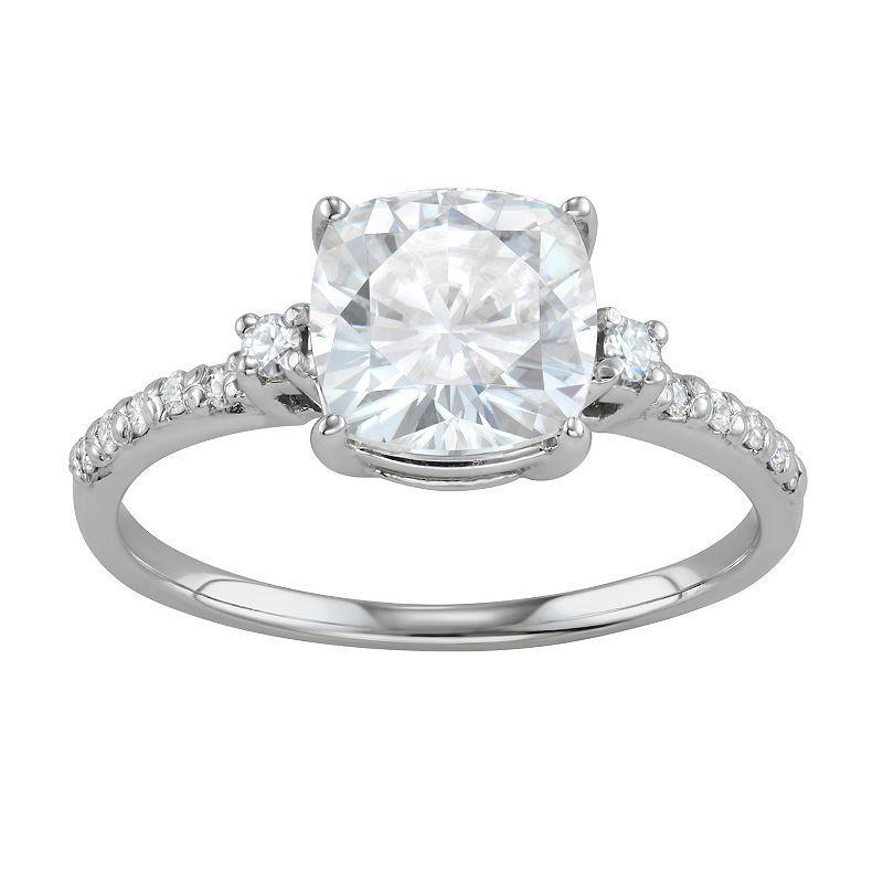 Charles & Colvard 1.81 Ct. T.w. Lab Created Moissanite Engagement Ring In 14K White Gold, 7 Product Image