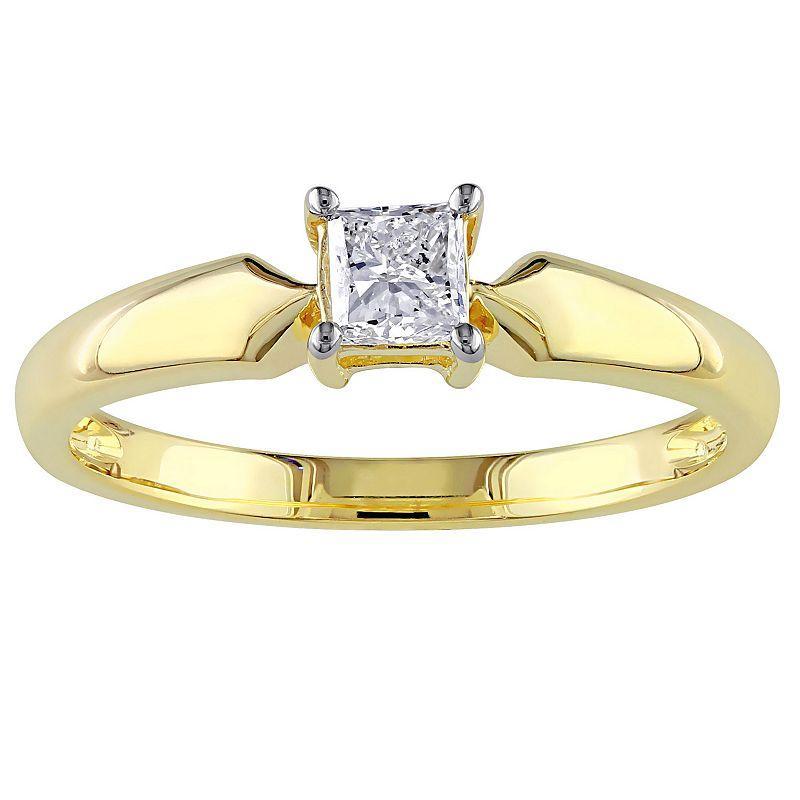 Stella Grace 10k Gold 1/3 Carat T.W Diamond Solitaire Engagement Ring, Womens White Product Image