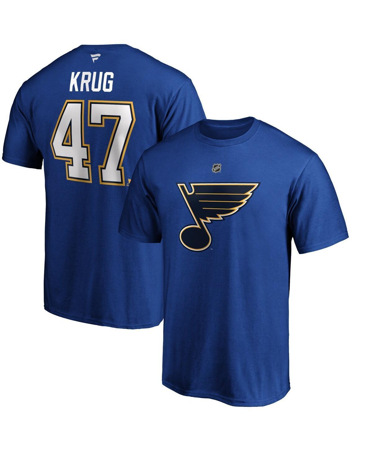 Mens Fanatics Branded Torey Krug St. Louis s Authentic Stack Name & Number T-Shirt Product Image