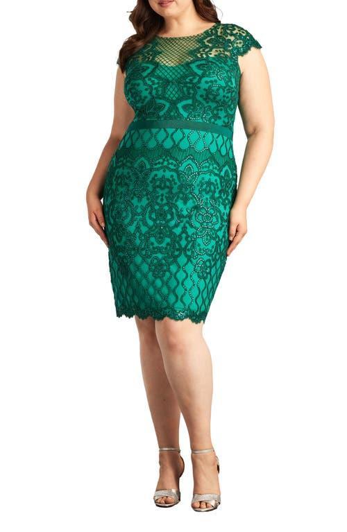 Tadashi Shoji Sequin Cap Sleeve Lace Dress Product Image