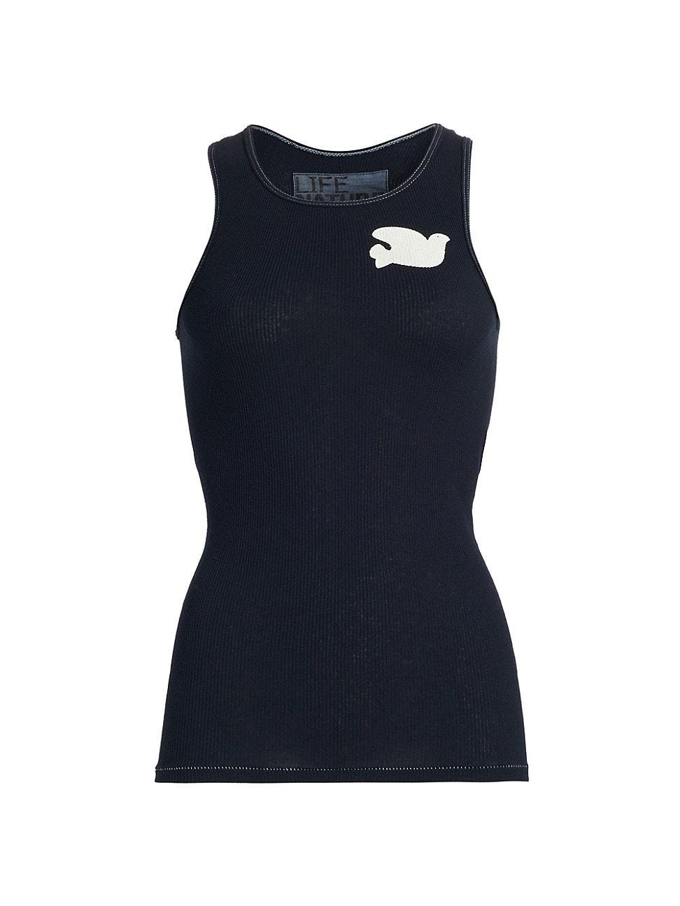 Womens Rib-Knit Cotton Tank Product Image