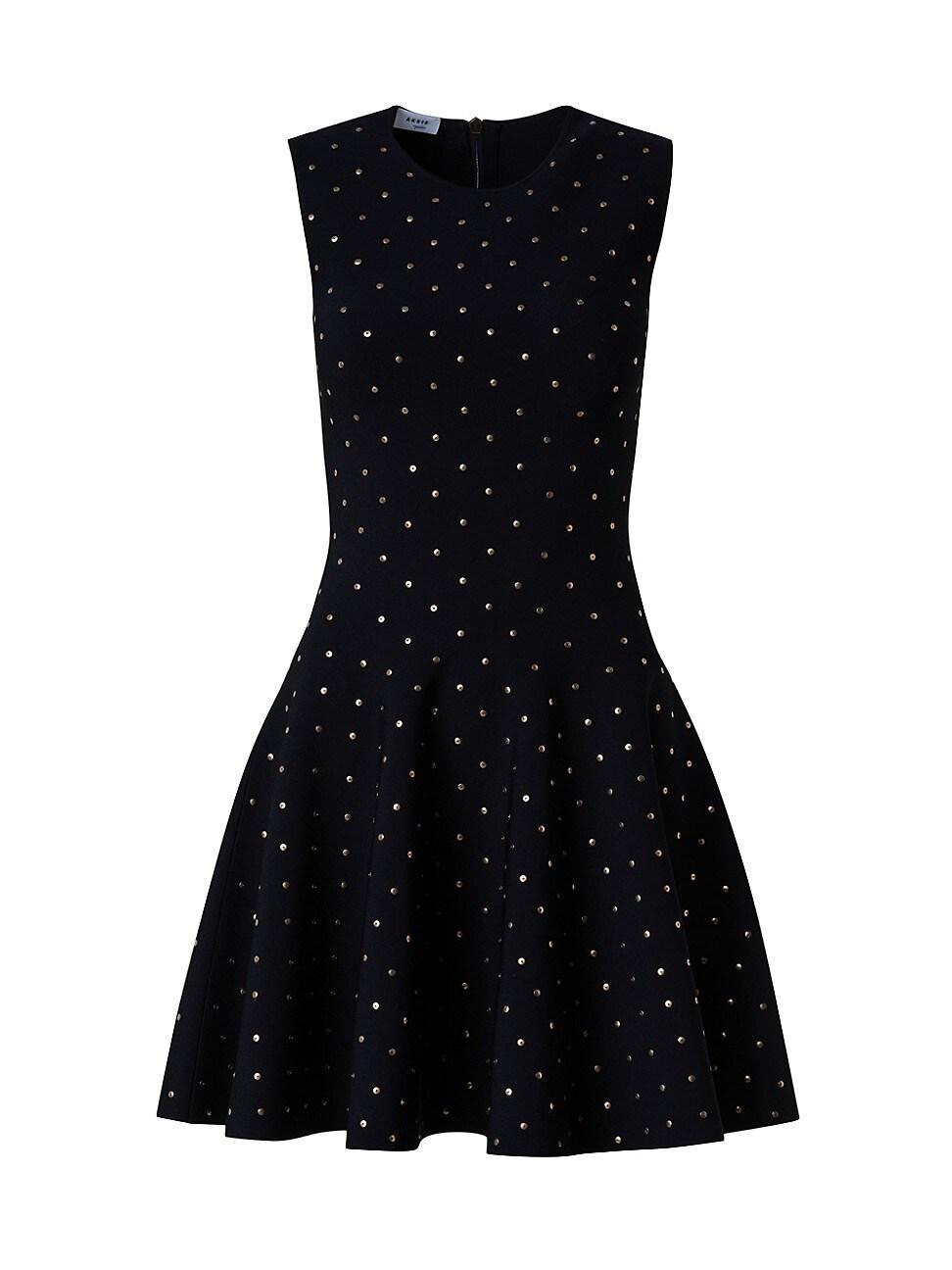 Akris punto Stud Detail Sleeveless Fit & Flare Dress Product Image