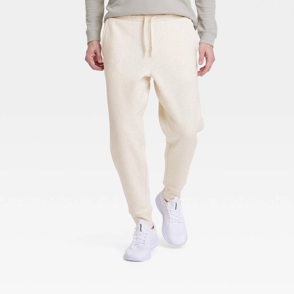 Mens Cotton Fleece Jogger Pants - All In Motion Oatmeal XL Product Image