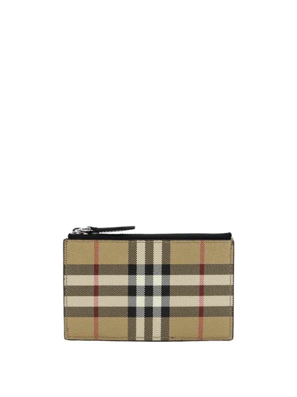 BURBERRY Vintage Check Zipped Wallet In Multi Product Image