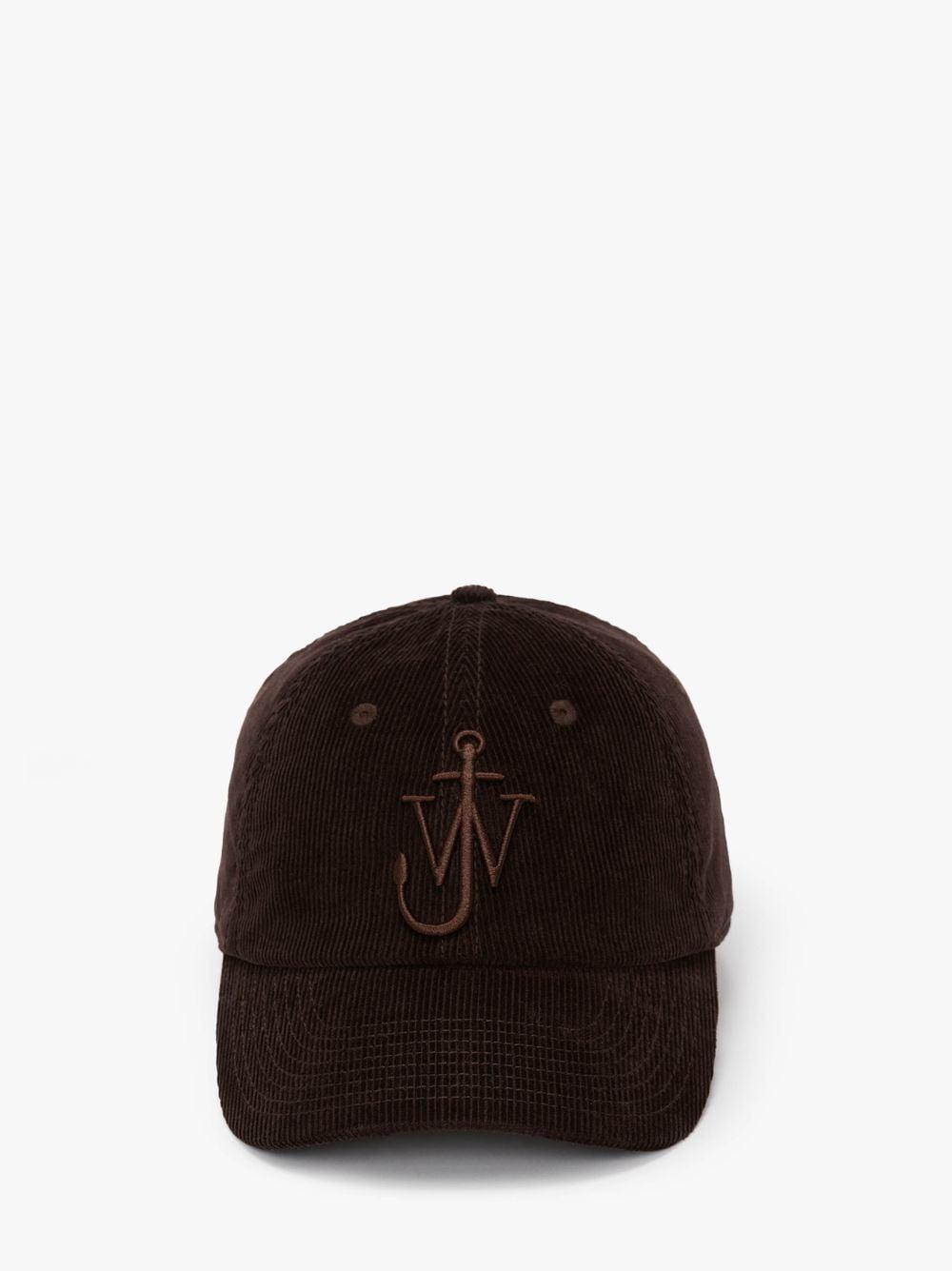 CORDUROY BASEBALL CAP WITH ANCHOR LOGO in brown | JW Anderson US  Product Image