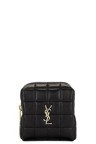 Saint Laurent Mini Square Pouch Black.. Product Image