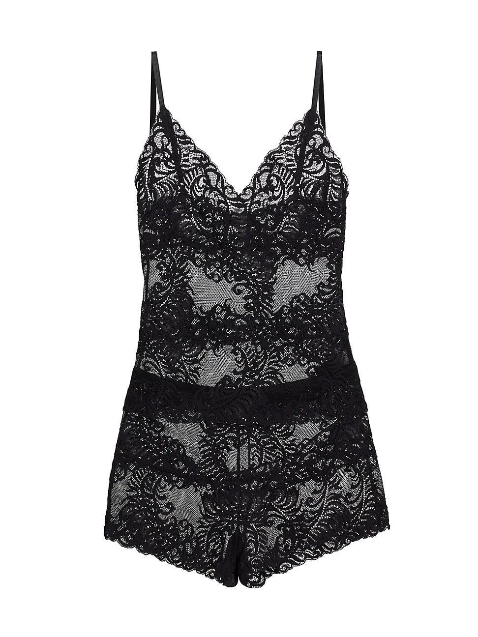 Womens Mesh Lace Short Pajamas Product Image