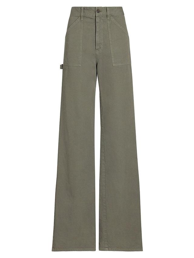 Womens Quentin High-Waisted Canvas Pants Product Image