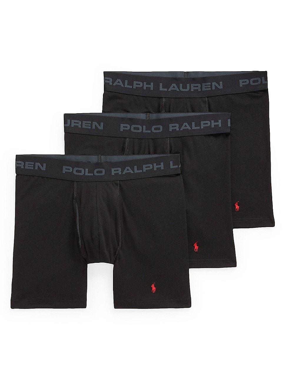 Mens 3-Pack Elastic Logo Waistband Boxer Briefs Product Image