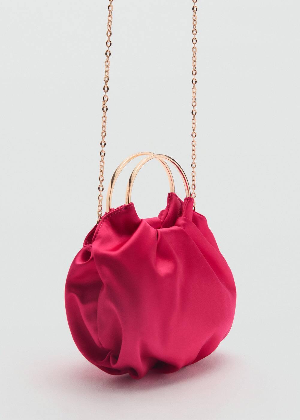 MANGO - Satin metal ring bag - One size - Women Product Image