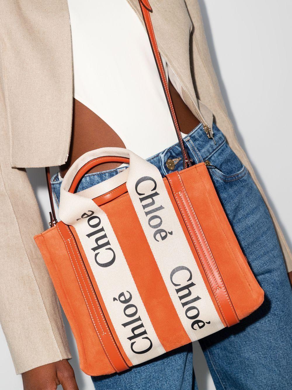 Small Woody Tote Bag In Orange Product Image