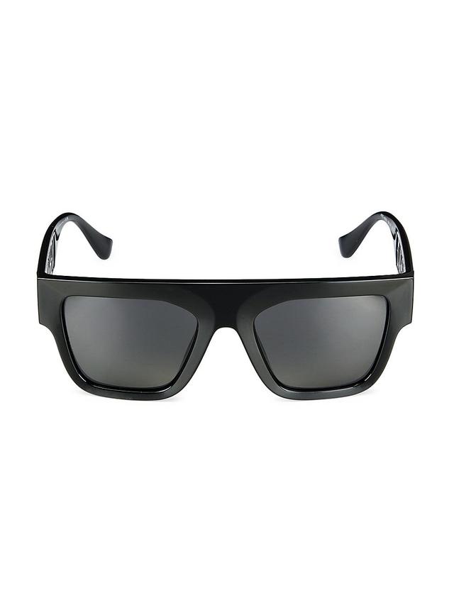 Mens 53MM Plastic Rectangular Sunglasses Product Image