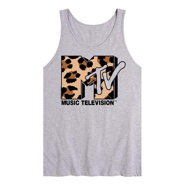 Mens MTV Leopard Print Logo Graphic Tank Top Product Image