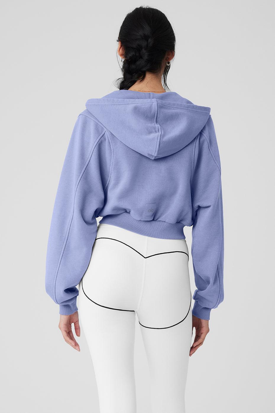 Washed Sweet Escape Hoodie - Lilac Blue Wash Female Product Image