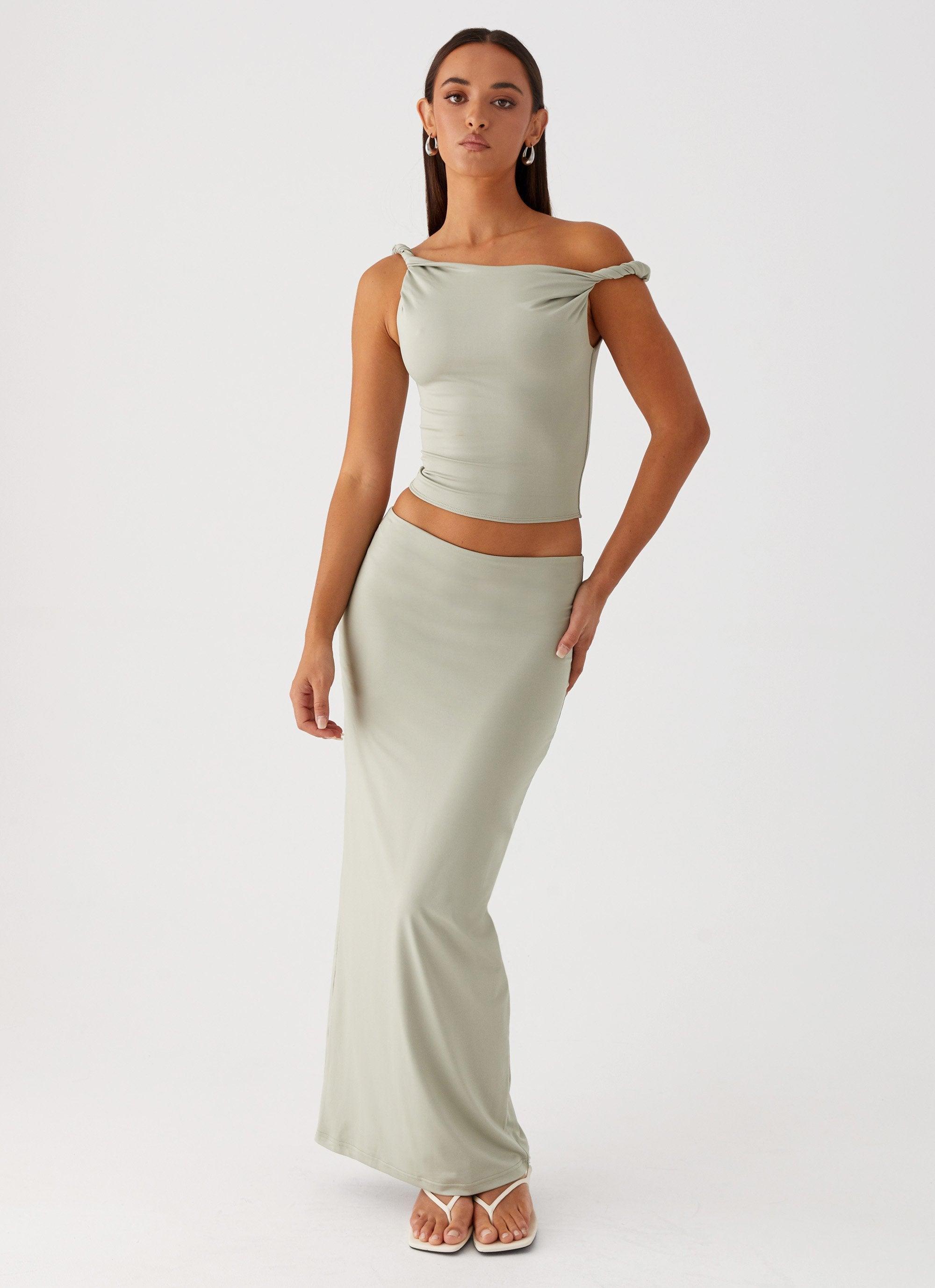 Solace Soul Maxi Skirt - Sage Product Image