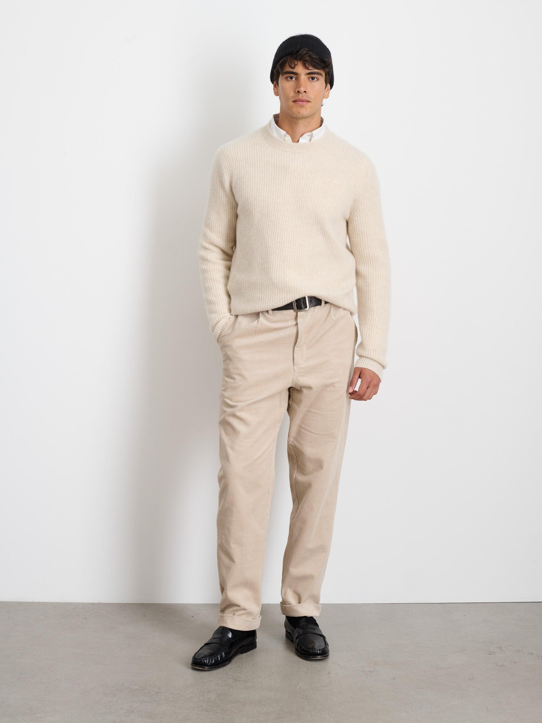 Jordan Sweater In Washed Cashmere Male Product Image