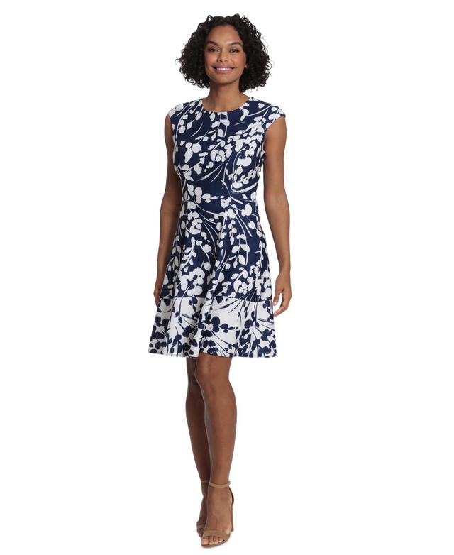 Women's Floral-Print Fit & Flare Dress Product Image