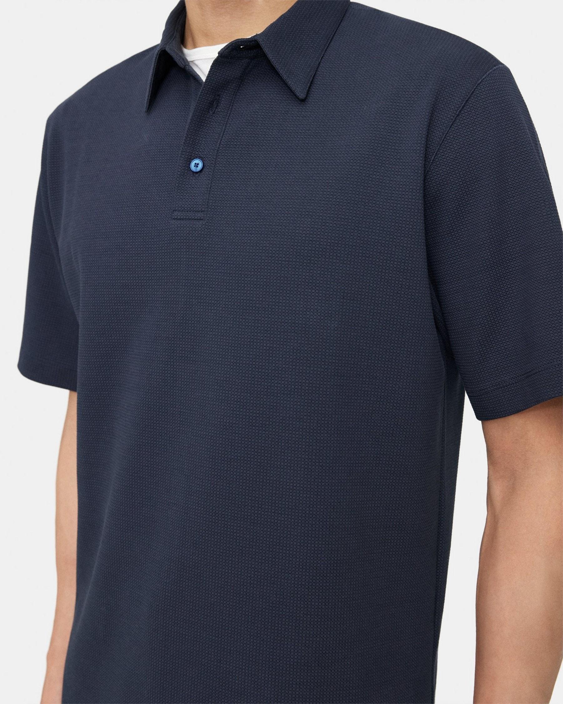 Short-Sleeve Polo in Waffle Knit Product Image