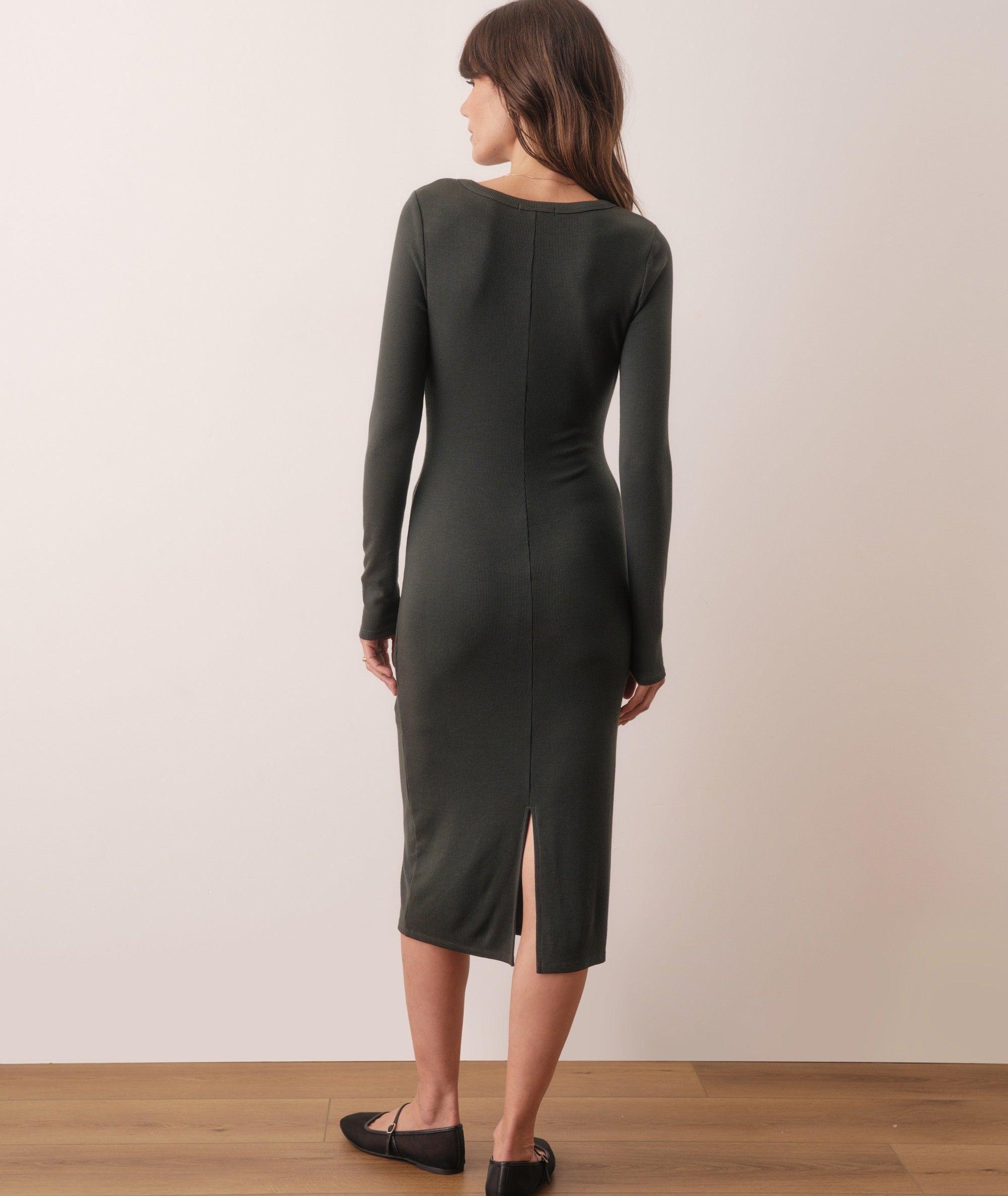 Lexi Rib Long Sleeve Midi Dress Product Image