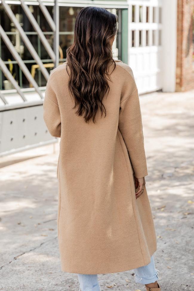 Go Where You Choose Tan Long Cardigan Product Image