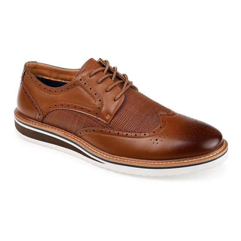 Vance Co. Warrick Mens Wingtip Derby Shoes Red Product Image