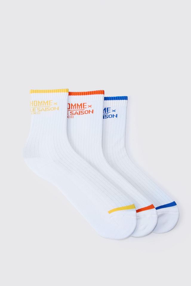 3 Pack Pour Home Socks | boohooMAN USA Product Image