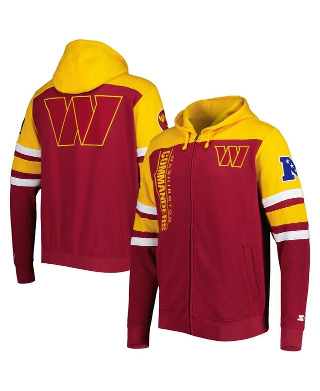 Mens Starter Burgundy Washington Commanders Extreme Full-Zip Hoodie Jacket Product Image