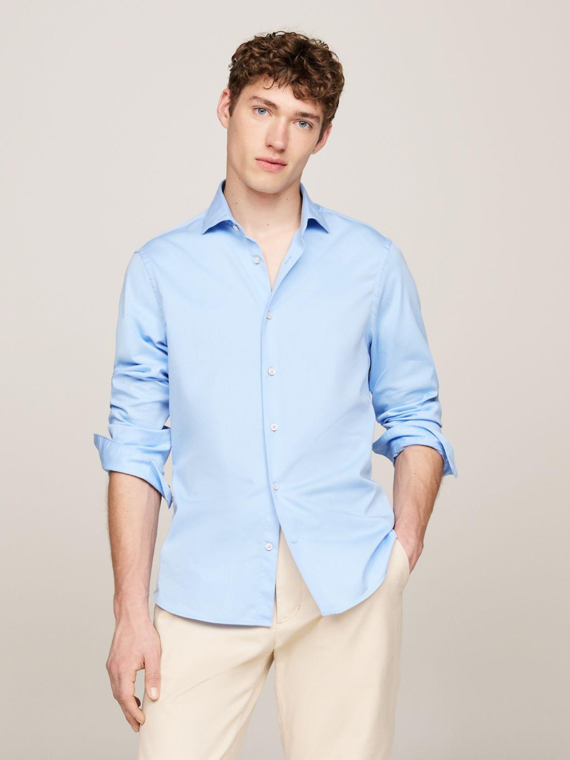 Tommy Hilfiger Men's Slim Fit THFlex Luxe Poplin Shirt Product Image