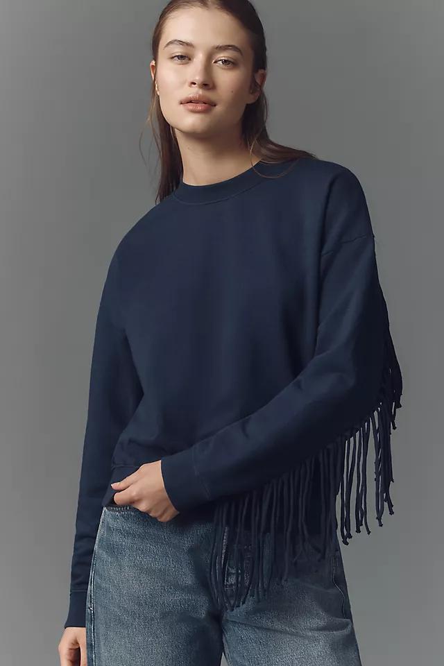 Clare V. Le Drop Fringe Sweatshirt Product Image