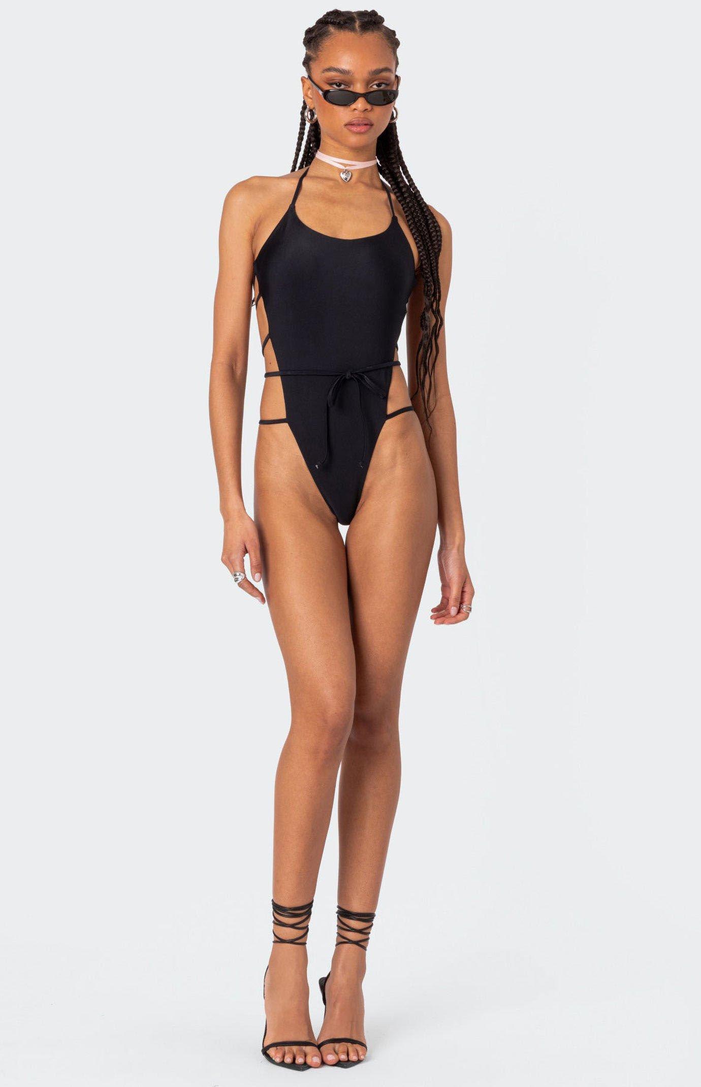 Edikted Women's Strappy One Piece Swimsuit Product Image