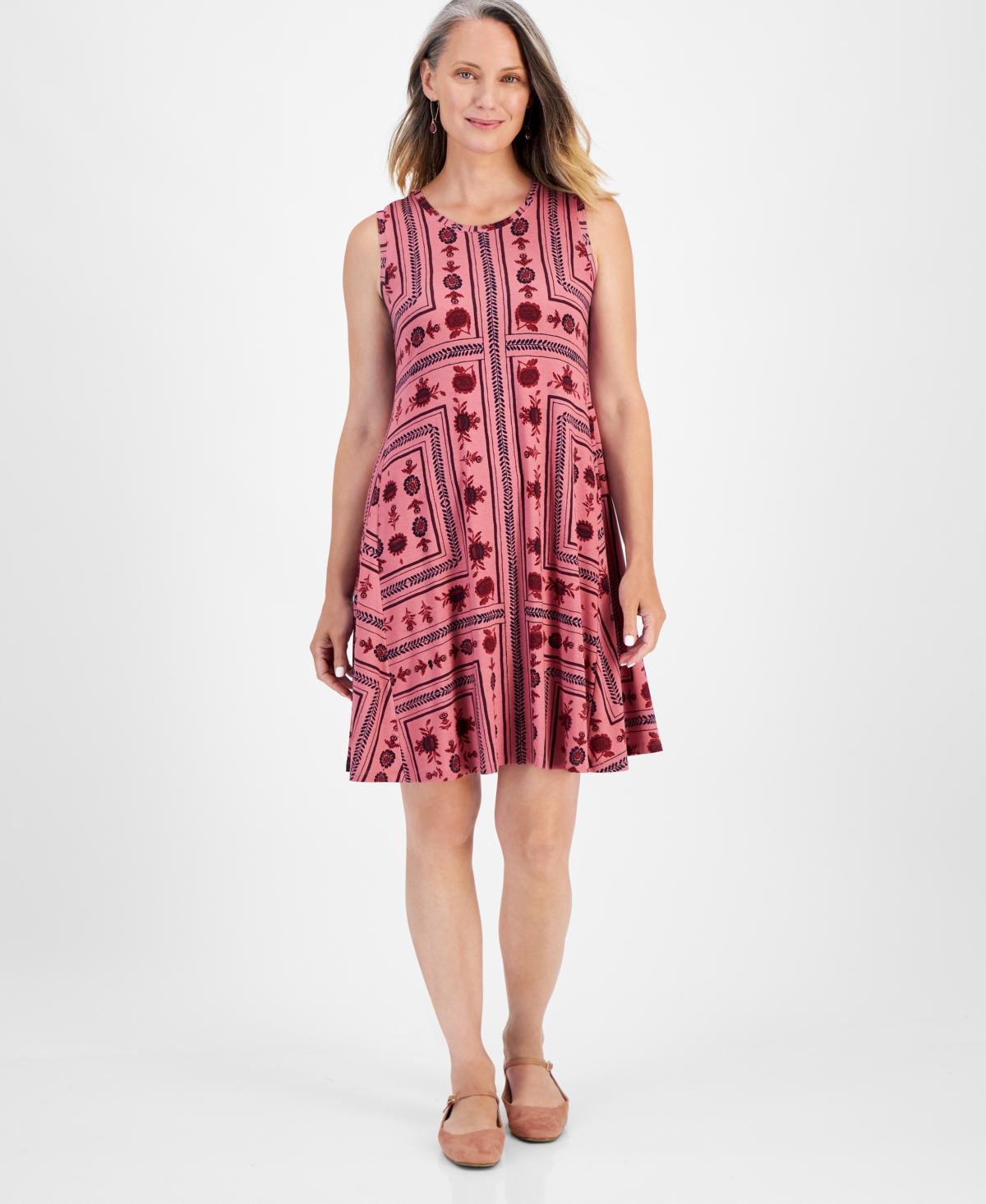 Style & Co Womens Printed Sleeveless Flip-Flop Dress, Created for Macys Product Image