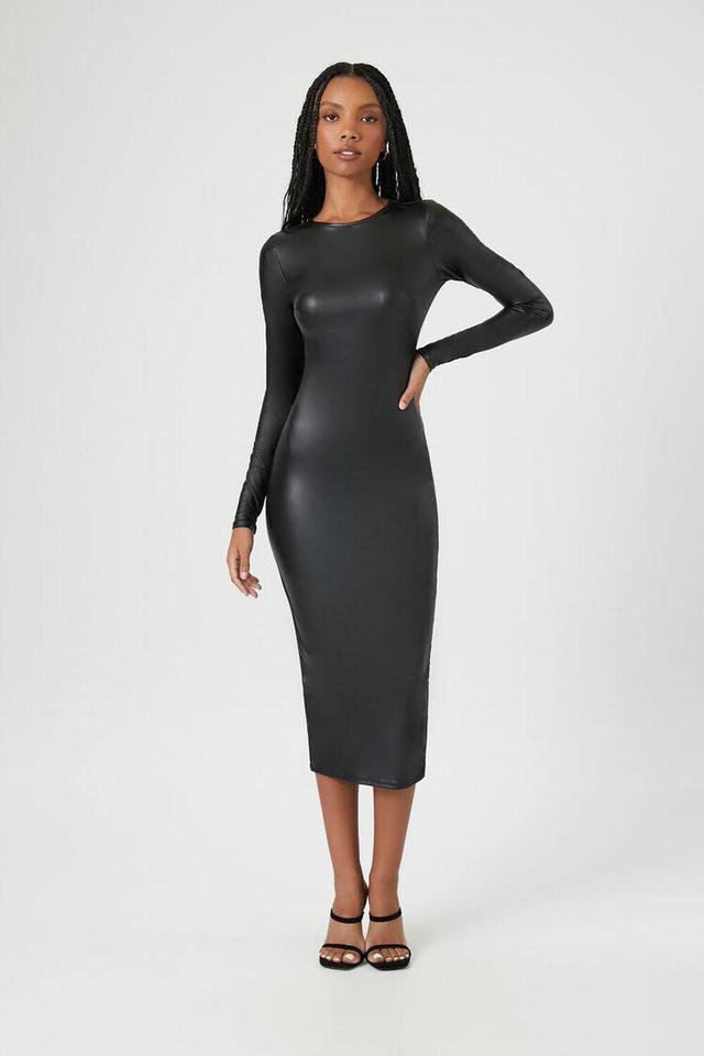 Faux Leather Bodycon Midi Dress | Forever 21 Product Image